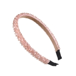 rosa hårband, kristall hårband, flickors håraccessoarer, eleganta hårband, hårband med rosa kristaller, breda hårband, barnaccessoarer för fest