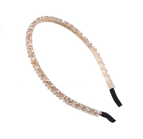 gyllene hårband, kristall hårband, håraccessoarer för flickor, elegant hårband, hårband med kristaller, smalt gyllene hårband, barnaccessoarer för fest