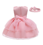 Jessie spädbarnsklänning, rosa tyllklänning, eleganta barnklänningar, barnkläder för speciella tillfällen, dopkläder för flickor, bröllopskläder barn, festkläder barn, tyllklänning för dop