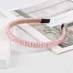 rosa hårband, kristall hårband, flickors håraccessoarer, eleganta hårband, hårband med rosa kristaller, breda hårband, barnaccessoarer för fest
