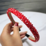 rött hårband, kristall hårband, barnaccessoarer, eleganta tillbehör för barn, speciella tillfällen barn, flickaccessoarer, barnmode, unika barnprodukter