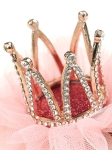 rosa hårspänne, kronhårspänne, prinsesshårspänne, barnhåraccessoarer, eleganta hårspännen, flickhårspännen, unika hårspännen, festhårspännen
