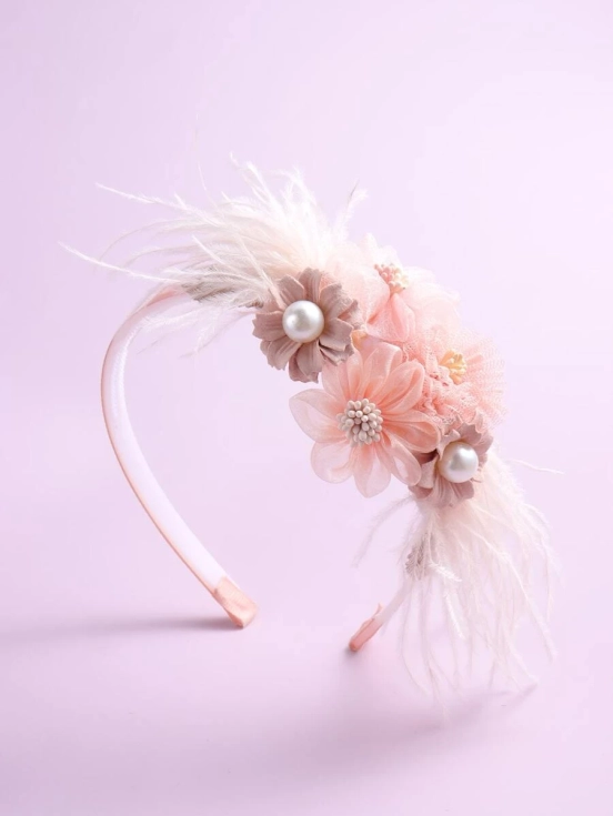 chic rosa hårband, flickors håraccessoarer, eleganta hårband, speciella tillfällen hårband, högkvalitativa hårband, flickors stilaccessoarer