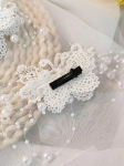 hårspännen, pärlspännen, spets, eleganta hårspännen, flickaccessoarer, vit hårspänne, barn hårsmuck, speciella tillfällen håraccessoarer
