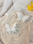 hårspännen, pärlspännen, spets, eleganta hårspännen, flickaccessoarer, vit hårspänne, barn hårsmuck, speciella tillfällen håraccessoarer