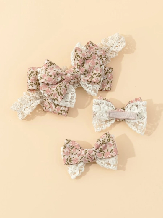 tryckfritt hårband flickor, hårspännen med rosetter, flickaccessoarer, eleganta hårdekorationer, spets och rosetter, barn hårstyling, unik flickstil, håraccessoarer set