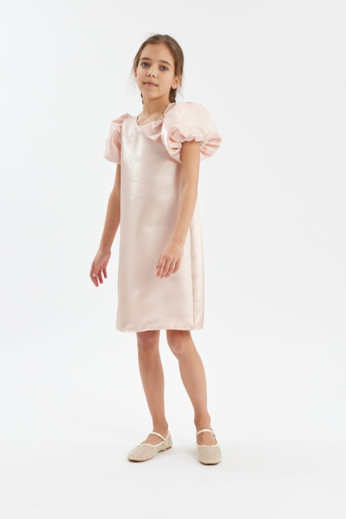 flickklänning, festklänning barn, Rita klänning, pudrig rosa, elegant barnklänning, barnmode, speciella tillfällen barnkläder, komfort barnkläder, bröllop barnklänning, födelsedagsfest klänning