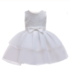 Jessie spädbarnsklänning, vit tyllklänning, barnkläder för speciella tillfällen, dopklänning för flickor, bröllopskläder för barn, festkläder för spädbarn, eleganta spädbarnsklänningar, tyllklänning för barn