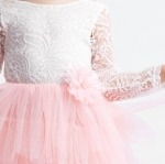 barnklänning, eleganta barnklänning, flickklänning för bröllop, dopklänning, Änglalång barnklänning, festklänning barn, tyllklänning flicka, långärmad barnklänning