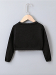 barnbolero, Magnolia bolero, svart bolero för flickor, eleganta barnkläder, formella kläder för barn, flickkläder med guldtråd, komfortabla barnkläder, barnmode, kläder för unga dame