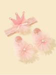 prinsessans strumpor, kungligt touch, barnaccessoarer, halkfria strumpor, tyllhårband, krona för barn, eleganta barnkläder, pastellrosa barnkläder, presentidéer för barn, unika barnprodukter