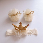 babyset, kungliga babykläder, prinsessa babyset, dopkläder, babystrumpor med krona, babydiadem, elegant babytillbehör, gåva för nyfödda