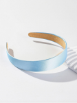 blått hårband, eleganta hårband, flickhårband, satin hårband, bekvämt hårband, hårtillbehör för flickor, barnmode, stilfullt barnaccessoar, praktiskt hårband, barnkläder