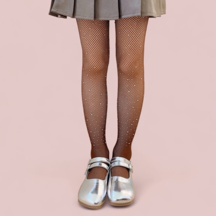 barnstrumpbyxor, nätstrumpbyxor barn, strass strumpbyxor, festliga barnkläder, eleganta barnkläder, högkvalitativa barnstrumpbyxor, rostfärgade strumpbyxor, strumpbyxor för speciella tillfällen, barnmode, hållbara barnkläder