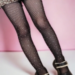 svarta strumpbyxor, barnstrumpbyxor med strass, mode strumpbyxor, eleganta barnkläder, festkläder för barn, strumpbyxor för flickor, barnmode, hållbara barnkläder