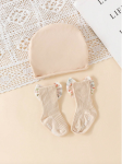 barnset, eleganta strumpor, bomullsturban, halkfria strumpor, barnkläder, spädbarnsaccessoarer, babytillbehör, dopgåva, födelsedagspresent, barnmode, högkvalitativa barnprodukter