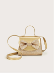 gyllene handväska flicka, festlig barnväska, mode tillbehör för barn, glitter handväska, axelväska för flickor, crossbody barnväska, presentidéer för flickor, unik barnaccessoar