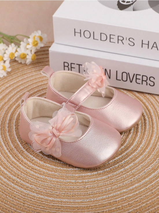 spädbarnsskor, rosa barnskor, tyllskor för spädbarn, eleganta spädbarnsskor, komfortabla barnskor, högkvalitativa barnskor, barnskor med rosett