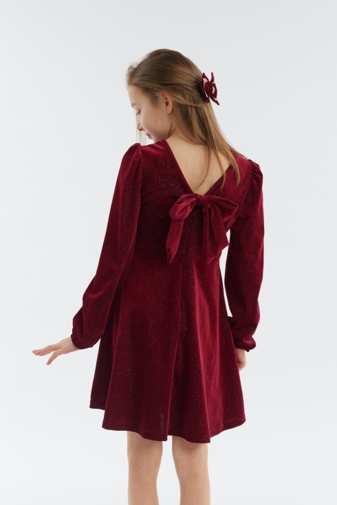 flickklänning, Melissa klänning, festklänning barn, barnklänning burgundy, eleganta barnklänningar, klänning för flickor