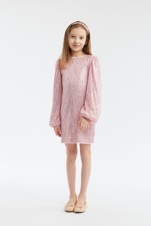 gabriela festklänning, elegant barnklänning, rosa flickklänning, barnmode, festkläder för barn, klänningar för speciella tillfällen, barnkläder online, köp barnklänning, barnkläder Sverige