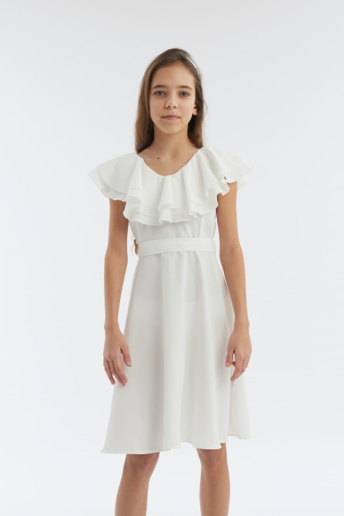 Swan klänning, elegant barnklänning, vita klänningar för flickor, festklänning barn, barnmode elegans, barnkläder för ceremonier, prinsessklänningar, barnklänningar online, Sverige barnmode, festkläder för barn