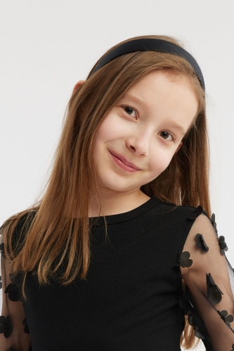 Svart Elegans Hårband för den Lilla Damen