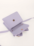 lavenderväska flicka, handväska med rosett, barnväska lavendel, elegant flickväska, presentidé för flickor