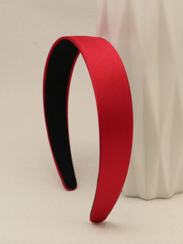 Rött satinhårband för flickor