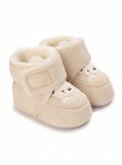 bebisskor, vadderade bebisskor, babyskor, barnskor, beige bebisskor, höst- och vinterskor, mjuka barnskor, bebisskor med björn, bebis komfortskor, babyskor Sverige