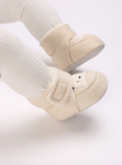 bebisskor, vadderade bebisskor, babyskor, barnskor, beige bebisskor, höst- och vinterskor, mjuka barnskor, bebisskor med björn, bebis komfortskor, babyskor Sverige