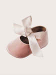 sammetsbabyskor, eleganta babyskor, babyskor med rosett, dopskor, festskor för bebis, mjuka babyskor, barnskor för högtider