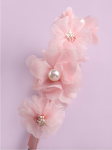 hårband för flickor, rosa hårband, festligt hårband, blommigt hårband, pärlor hårband, accessoar för bröllop, dop hårband, barnaccessoarer, flicka festkläder, hårband för högtider