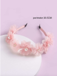 hårband för flickor, rosa hårband, festligt hårband, blommigt hårband, pärlor hårband, accessoar för bröllop, dop hårband, barnaccessoarer, flicka festkläder, hårband för högtider