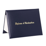 diplomfolder, marinblå folder, certifikatmapp, examensmapp, A4 dokument, dokumentomslag, skolutdelning, vit insida, diplomförvaring, elegant mapp