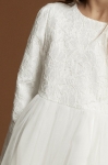 festklänning barn, gräddvit klänning flicka, spetsklänning, brudnäbb, tyllklänning, finkläder barn, långärmad klänning
