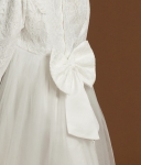 festklänning barn, gräddvit klänning flicka, spetsklänning, brudnäbb, tyllklänning, finkläder barn, långärmad klänning