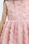 festklänning barn, rosa klänning flicka, brudnäbbsklänning, barnklänning bröllop, klänning med 3D blommor, finklänning barn, exklusiva barnkläder