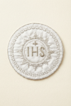 IHS applikation, kommunion emblem, broderat märke, tygmärke silver, första kommunionen dekoration, ihs märke kläder, zoyafashion