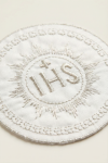 IHS applikation, kommunion emblem, broderat märke, tygmärke silver, första kommunionen dekoration, ihs märke kläder, zoyafashion
