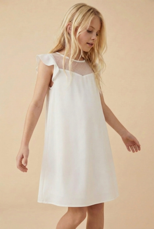 festklänning flickor, Carlotta klänning, vit klänning barn, barnkläder, eleganta barnkläder, klänningar för flickor, barnmode, bröllopskläder barn, festkläder för barn