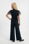 elegant flickjumpsuit blair i svart färg materialdetalj, kvalitetstyger, flickjumpsuit ZOYA, omsorgsfullt utförande