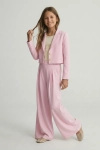 festlig flickkostym emi i rosa färg hel styling, festlig kostym för flicka, matchande accessoarer, ZOYA Fashion