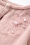 barnens bolerojacka ada i rosa färg bakifrån, flickbolero detalj, festlig bolerojacka för flicka, kvalitetsutförande