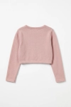 barnens bolerojacka ada i rosa färg materialdetalj, kvalitetstyger, flickbolero ZOYA, omsorgsfullt utförande