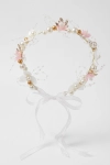 rosa hårband med blommor och pärlor för flickor materialdetalj, kvalitetstyger, flickhårband ZOYA, omsorgsfullt utförande