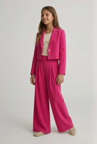 Festlig flickkostym Emi i fuchsia färg
