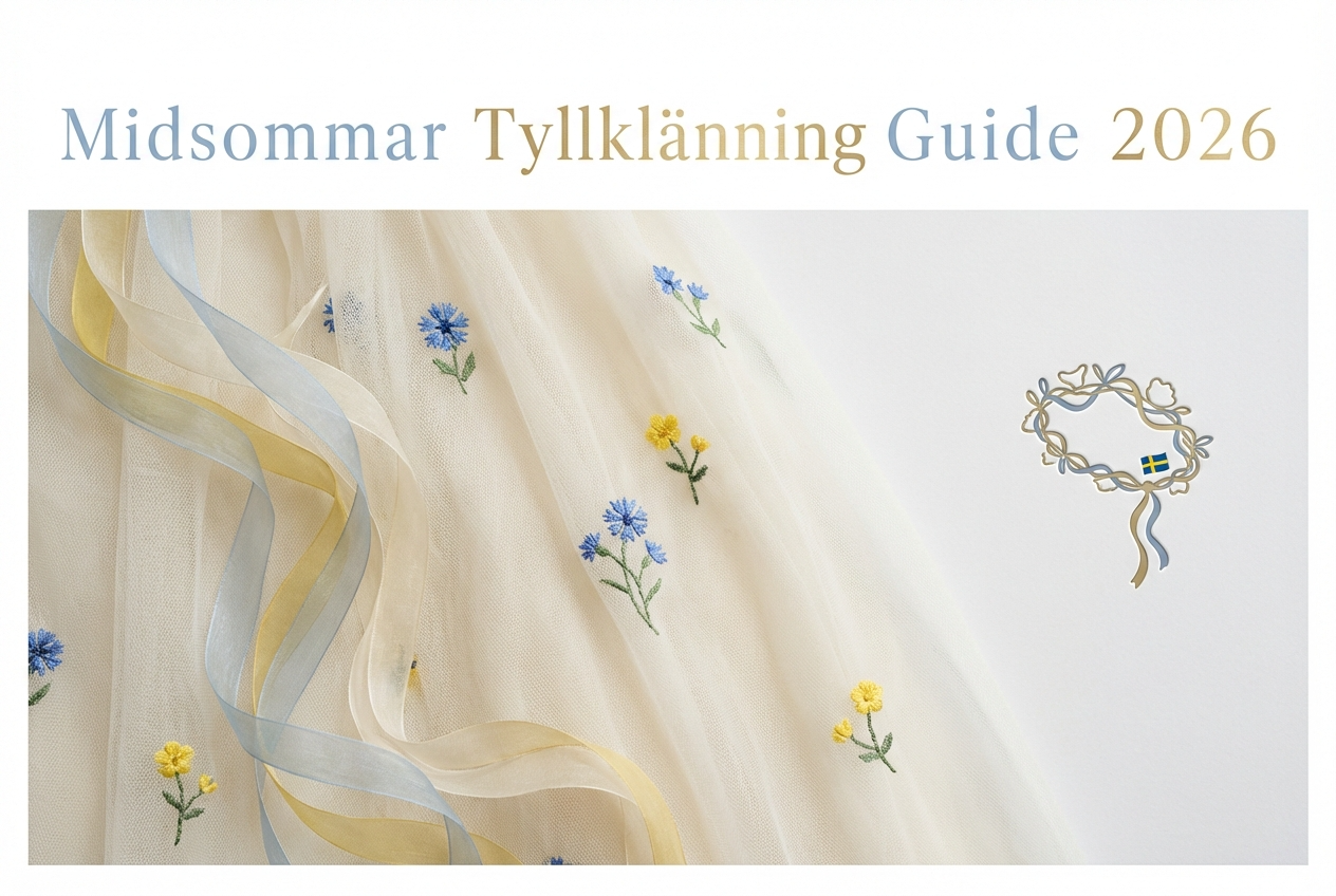Tyllklänningar för barn till midsommar 2026 – komplett checklista för föräldrar
